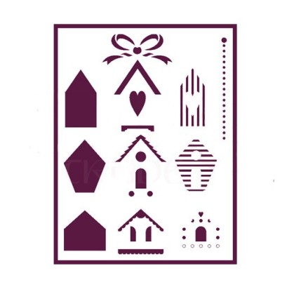 Stencil A4 casitas dos dimensiones