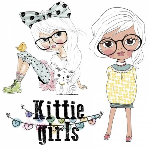 Papel de sublimación coleccion 4 hojas 30 x 30 kitty girls