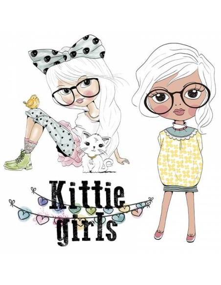 Papel de sublimación coleccion 4 hojas 30 x 30 kitty girls