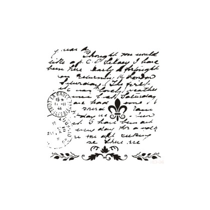 Stencil Cadence 45 x 45 Texto Vintage