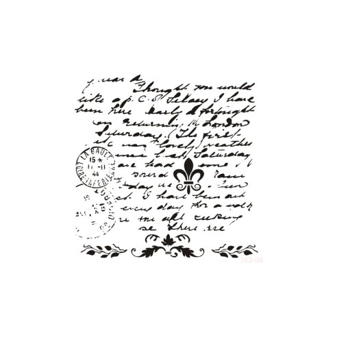 Stencil Cadence 45 x 45 Texto Vintage