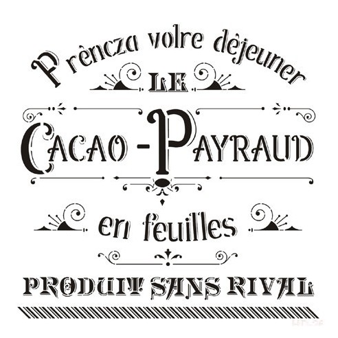 Stencil Cadence 45 x 45 Cacao Payrand