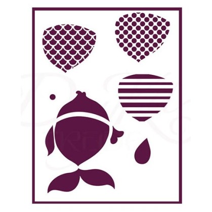 Stencil A4 Peces Tres Dimensiones