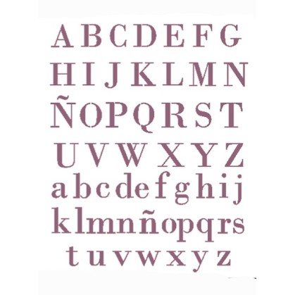 Stencil A3 Abecedario Fuente