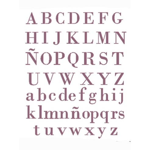 Stencil A3 Abecedario Fuente