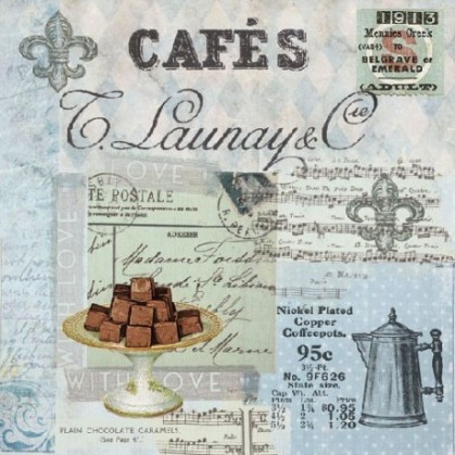 Servilleta Decoupage Café Collage
