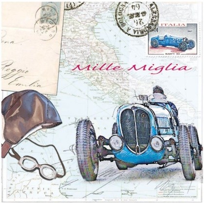 Servilleta Decoupage automóvil Mille Miglia
