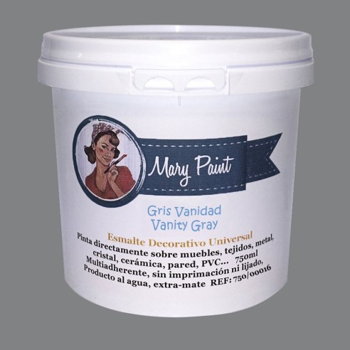 Pintura Decoración, tienda, muebles Técnica Gris Vanidad Mary Paint chalk paint 250ml