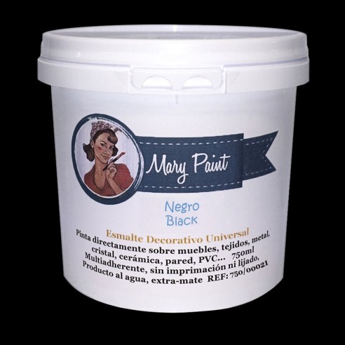 Pintura Decoración, tienda, muebles Técnica Negro Mary Paint chalk paint 250ml