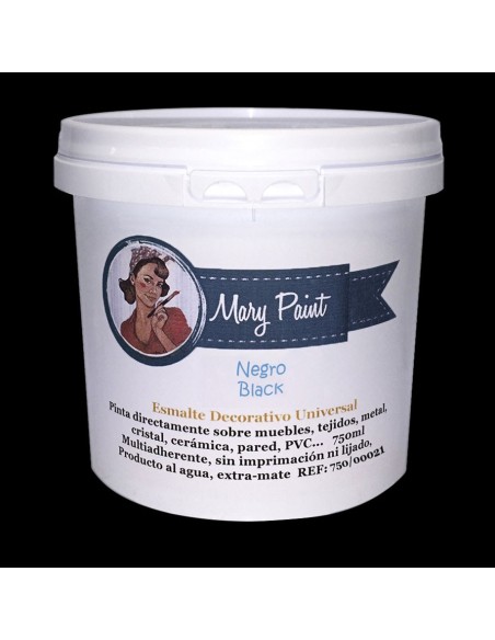 Pintura Decoración, tienda, muebles Técnica Negro Mary Paint chalk paint 250ml