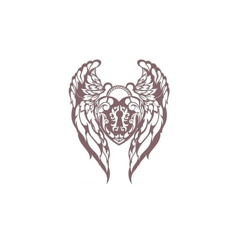 STENCIL TEXTIL SOMBRA ALAS Y CANDADO 21X30