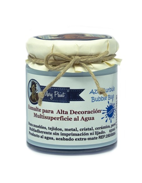 Pintura Decoración, tienda, muebles Tecnica Azul Burbuja Mary Paint chalk paint 250ml