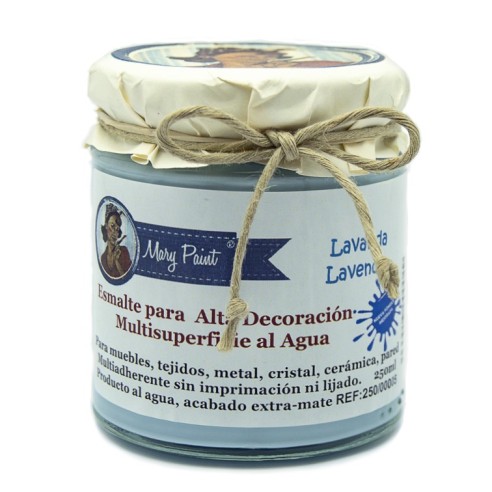 Pintura Decoración, tienda, muebles Tecnica Azul Lavanda Mary Paint chalk paint 250ml