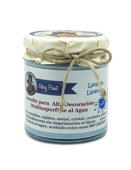 Pintura Decoración, tienda, muebles Tecnica Azul Lavanda Mary Paint chalk paint 250ml