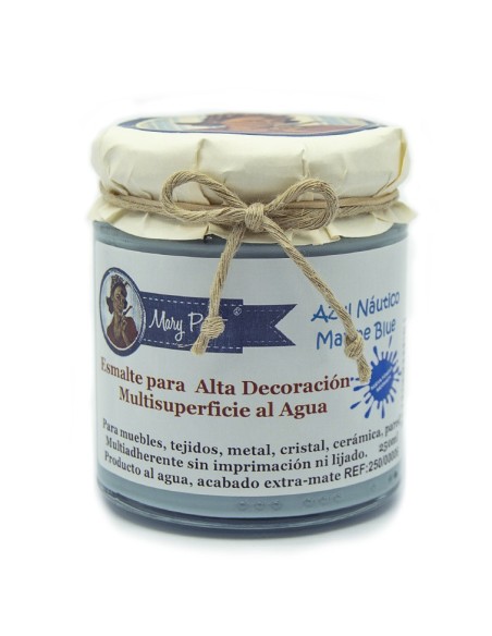 Pintura Decoración, tienda, muebles Técnica Azul Náutico Mary Paint chalk paint 250ml