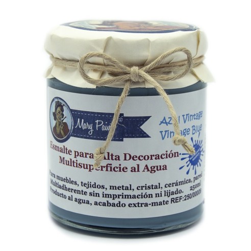 Pintura Decoración, tienda, muebles Técnica Azul Vintage Mary Paint chalk paint 250ml