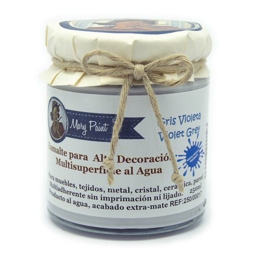Pintura Decoración, tienda, muebles Técnica Gris Violeta Mary Paint chalk paint 250ml