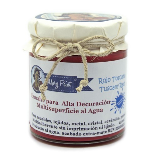 Pintura Decoración, tienda, muebles Técnica Rojo Toscana Mary Paint chalk paint 250ml