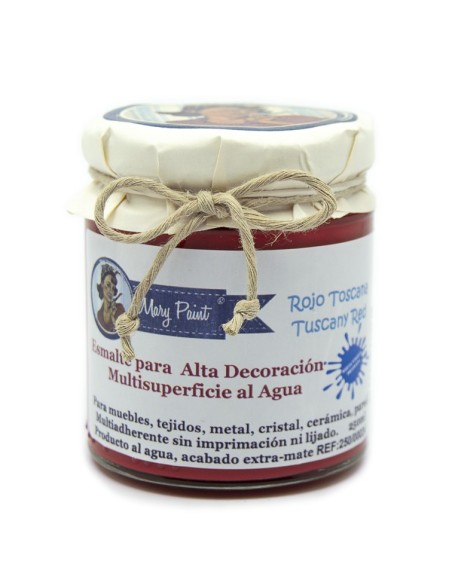 Pintura Decoración, tienda, muebles Técnica Rojo Toscana Mary Paint chalk paint 250ml