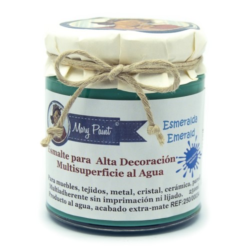 Pintura Decoración, tienda, muebles Técnica Verde Esmeralda Mary Paint chalk paint 250ml
