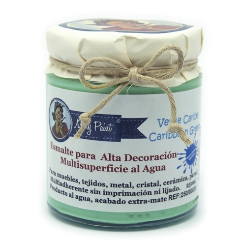 Pintura Decoración, tienda, muebles Técnica Verde Caribe Mary Paint chalk paint 250ml