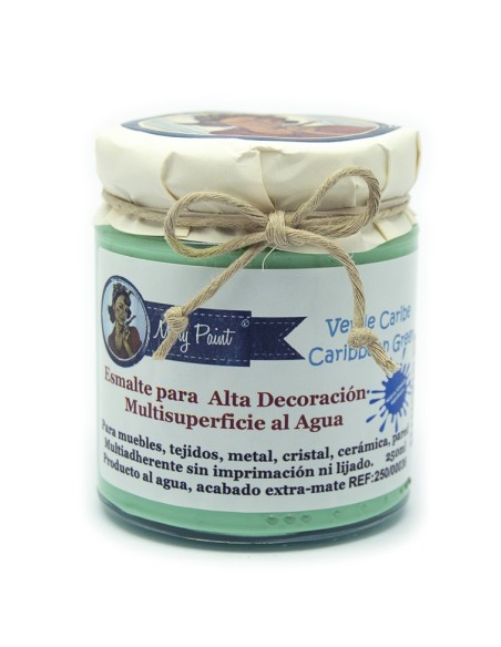 Pintura Decoración, tienda, muebles Técnica Verde Caribe Mary Paint chalk paint 250ml