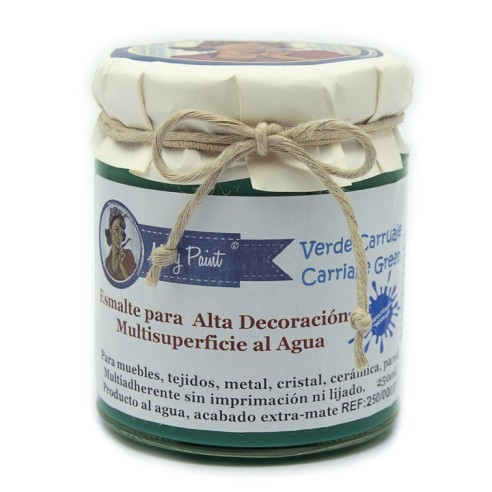 Pintura Decoración, tienda, muebles Técnica Verde Carruaje Mary Paint chalk paint 250ml