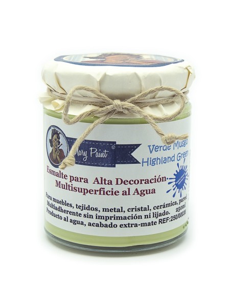 Pintura Decoración, tienda, muebles Técnica Verde Musgo Mary Paint chalk paint 250ml
