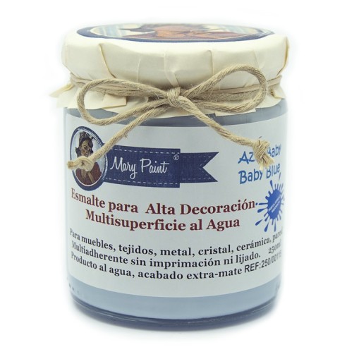 Pintura Decoración, tienda, muebles Técnica Azul Baby Mary Paint chalk paint 250ml