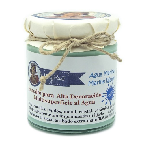 Pintura Decoración, tienda, muebles Técnica Verde Agua Marina Mary Paint chalk paint 250ml