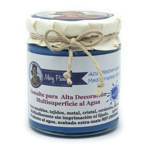 Pintura Decoración, tienda, muebles Técnica Azul Mediterraneo Mary Paint chalk paint 250ml