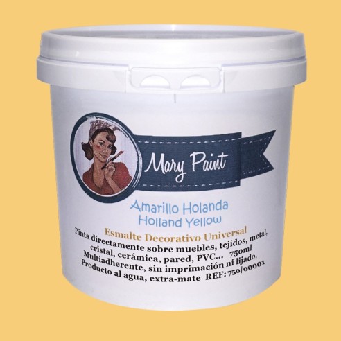 Pintura Decoración, tienda, muebles Técnica Amarillo Holanda Mary Paint chalk paint 250ml