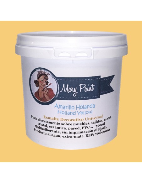Pintura Decoración, tienda, muebles Técnica Amarillo Holanda Mary Paint chalk paint 250ml