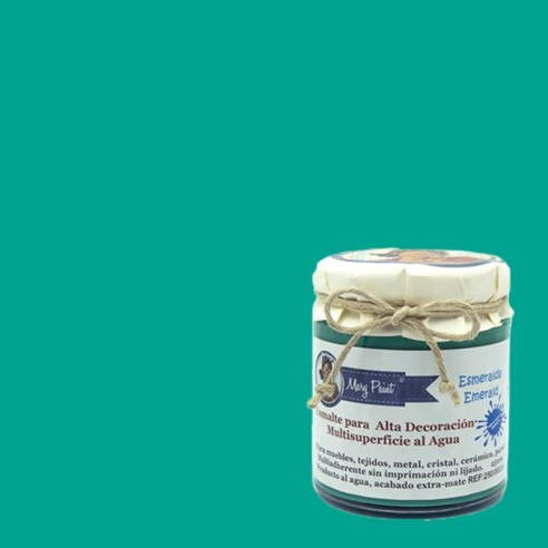 Pintura Decoración, tienda, muebles Técnica Verde Esmeralda Mary Paint chalk paint 250ml