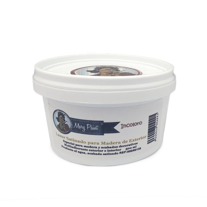 Lasur Satinado para Madera de Exterior Incoloro 500ml Mary Paint