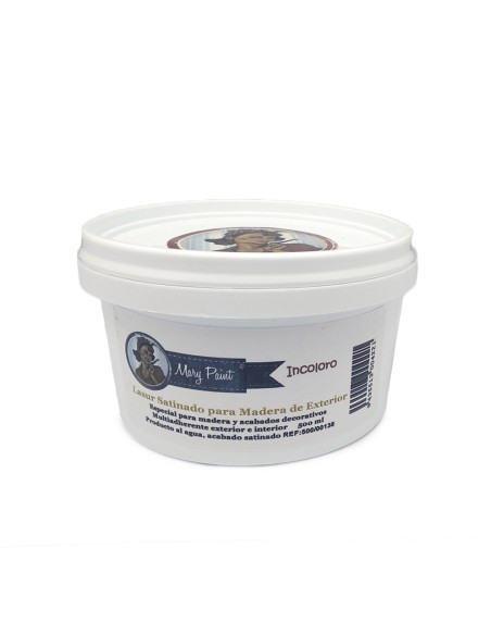 Lasur Satinado para Madera de Exterior Incoloro 500ml Mary Paint