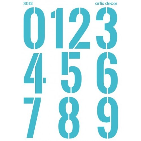 STENCIL MESES Y DIAS CALENDARIO 30 X 40