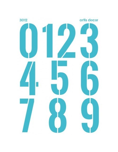 STENCIL MESES Y DIAS CALENDARIO 30 X 40