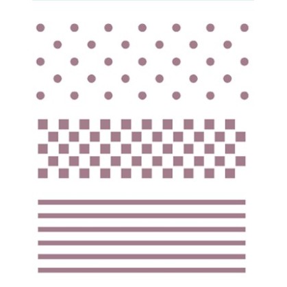STENCIL A5 D-116 LUNARES CUADROS RAYAS