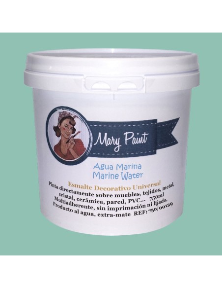 Pintura Decoración, tienda, muebles Técnica Verde Agua Marina Mary Paint chalk paint 250ml