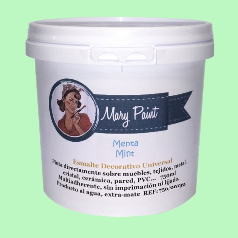 Pintura Decoración, tienda, muebles Técnica Verde Mint Mary Paint chalk paint 250ml