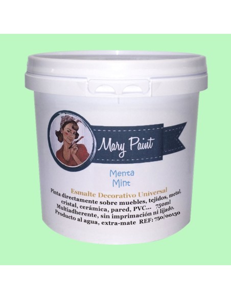 Pintura Decoración, tienda, muebles Técnica Verde Mint Mary Paint chalk paint 250ml