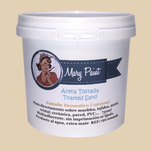 Pintura Decoración, tienda, muebles Tecnica Arena tostada Mary Paint chalk paint 750mlml
