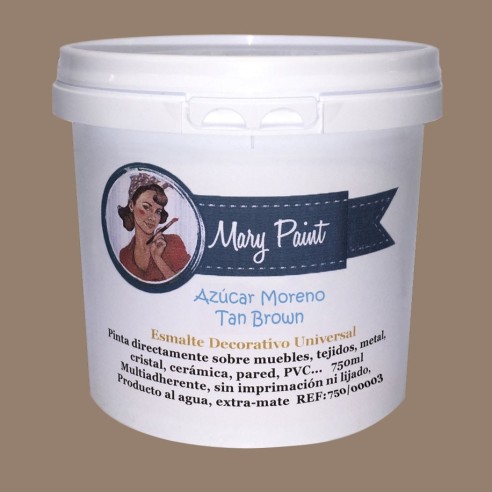 Pintura Decoración, tienda, muebles Técnica Azúcar Morena Mary Paint chalk paint 250ml
