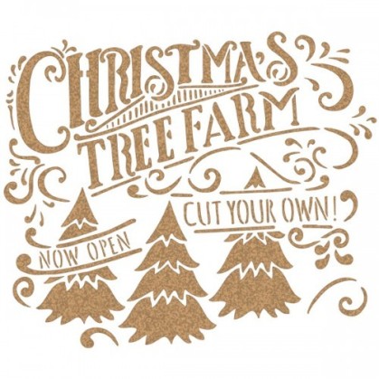 Stencil Navidad Farm