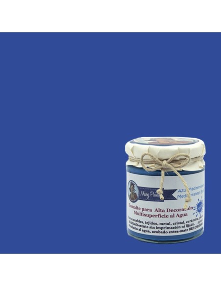 Pintura Decoración, tienda, muebles Técnica Azul Mediterraneo Mary Paint chalk paint 250ml