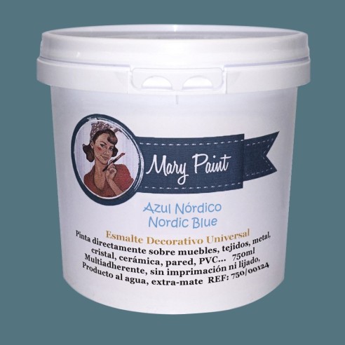 Pintura Decoración, tienda, muebles Técnica Azul Nórdico Mary Paint chalk paint 250ml