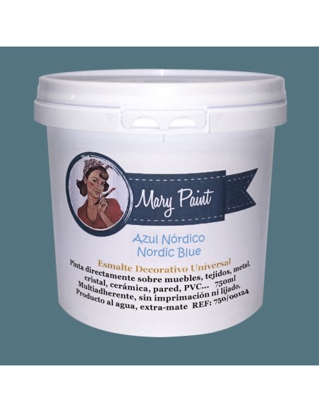 Pintura Decoración, tienda, muebles Técnica Azul Nórdico Mary Paint chalk paint 250ml