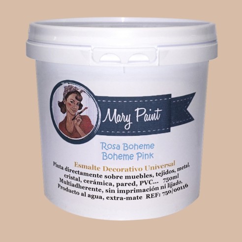 Pintura Decoración, tienda, muebles Técnica Rosa Boheme Mary Paint chalk paint 250ml