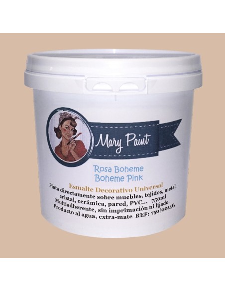 Pintura Decoración, tienda, muebles Técnica Rosa Boheme Mary Paint chalk paint 250ml